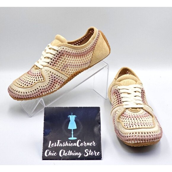 NWT FP Collection at Free People Women's Crochet Low Pro Sneakers Size 7 2464 - Picture 1 of 16